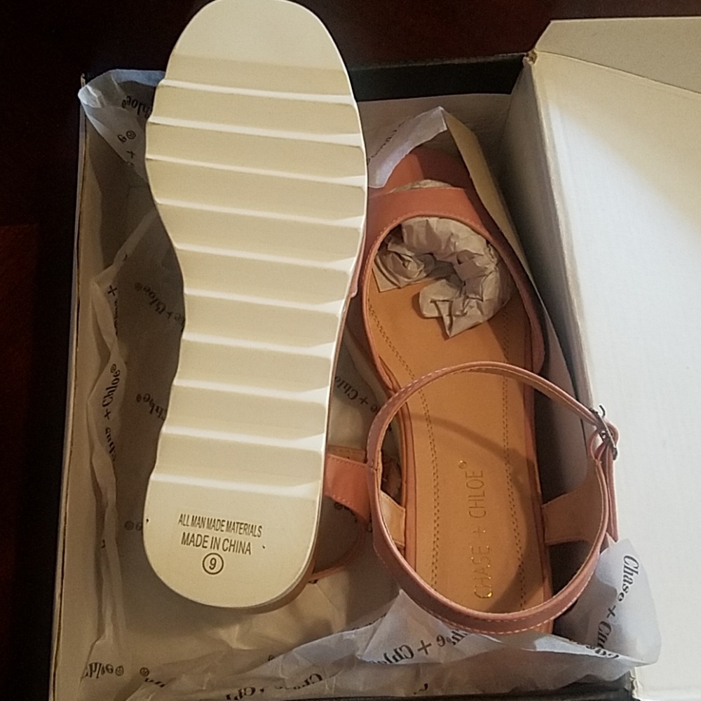 Chase + Chloe pink platform sandals - Picture 3 of 6
